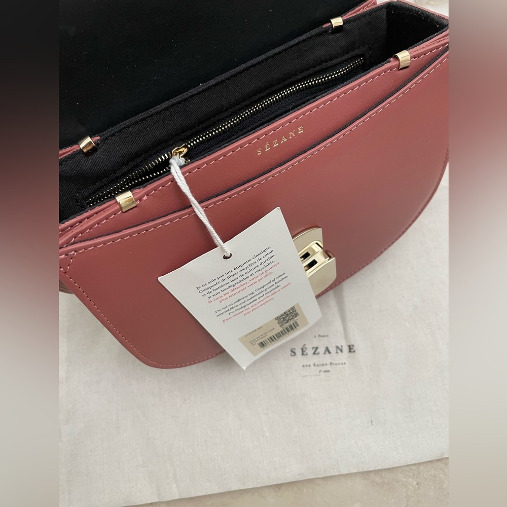 Sézane Claude Bag in Rosewood from 2023 Collection - Picture 4 of 13
